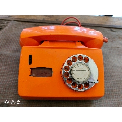 80年代怀旧老物件黄色老电话机老拨盘电话老座机老电器古董电话80年代