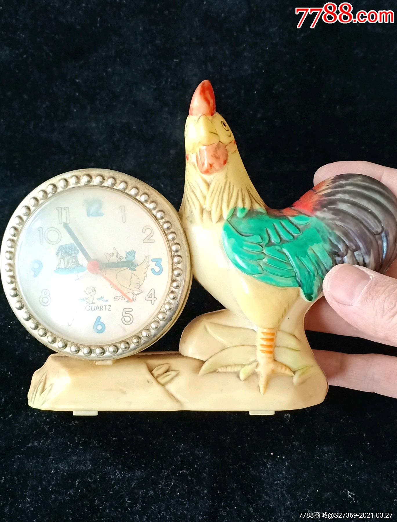 公鸡形状的闹钟一只-闹钟/马蹄表-7788收藏