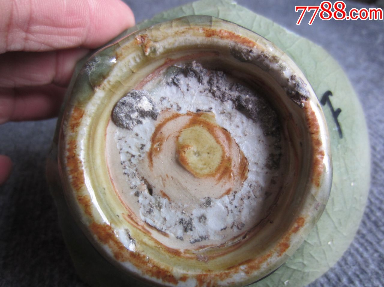 明代龙泉碗底标本有字