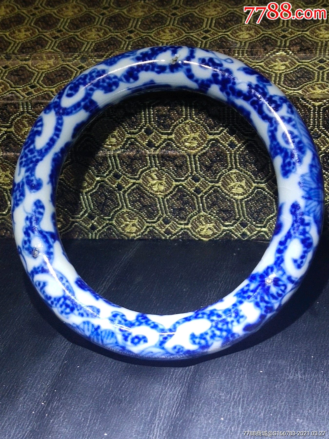 青花手镯_青花瓷_收藏价格_鉴定交易_7788瓷器网