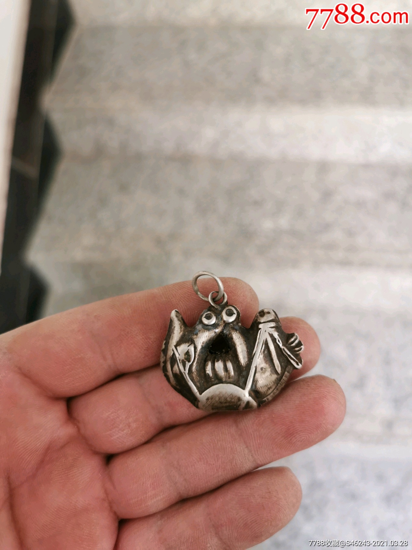 清代银制颠倒驴-其他银器-7788收藏