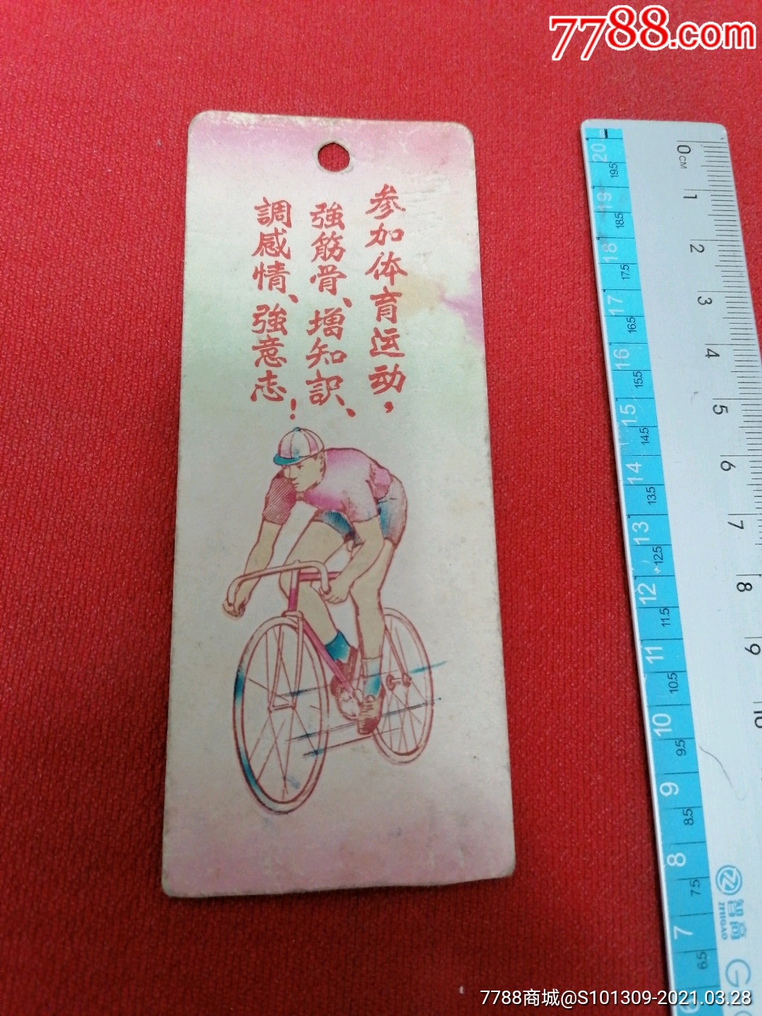 参加体育运动骑自行车书签