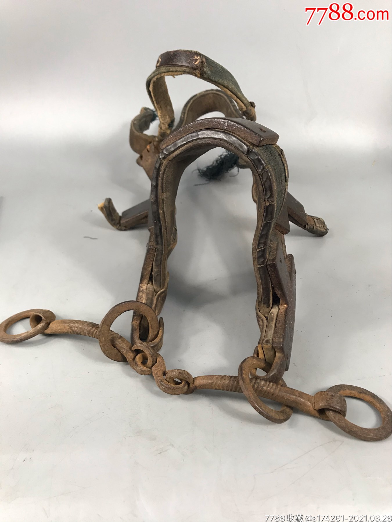 清代满族贵族错银马具