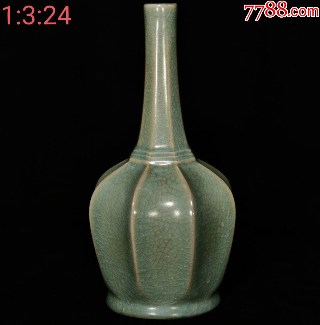 汝窑系多棱瓶现代工艺品