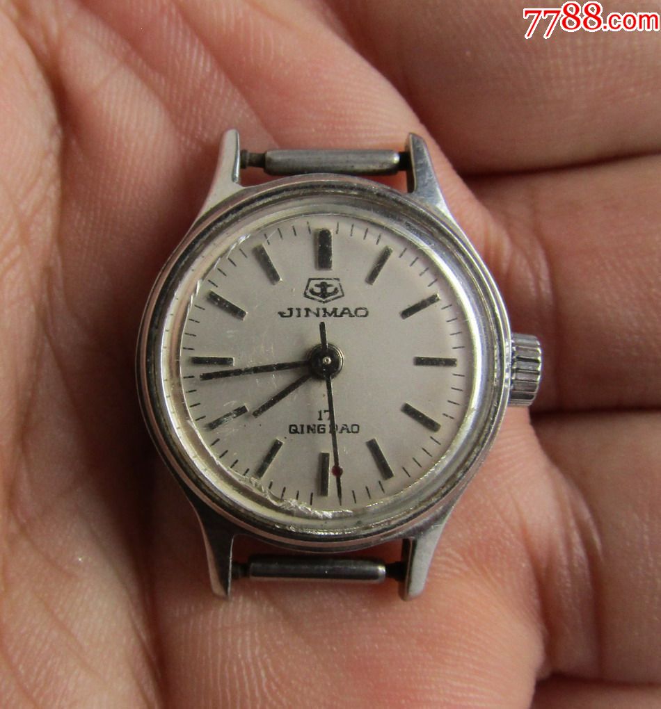 青岛金锚手动机械女式手表