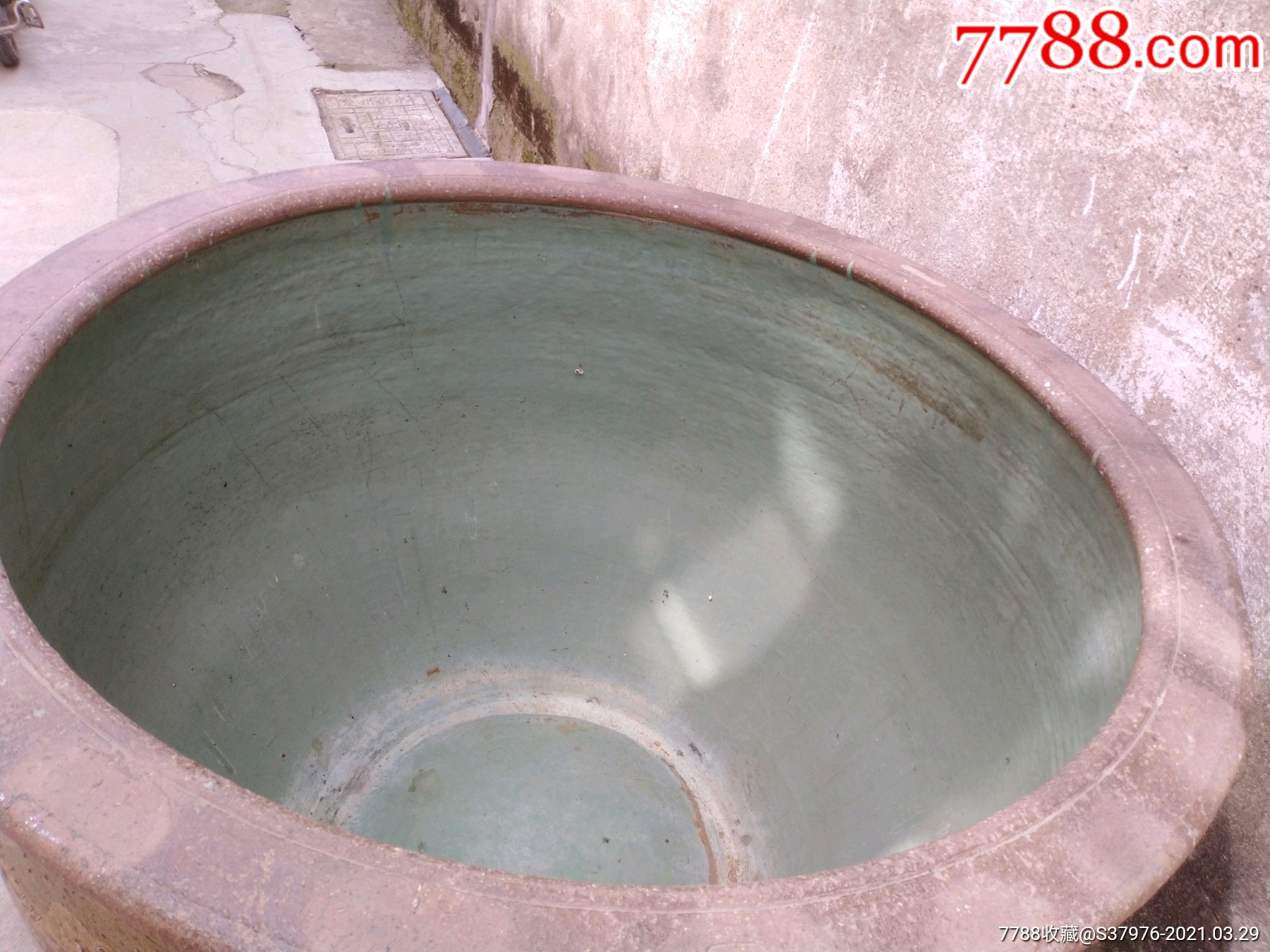 民国大缸,鱼缸,荷花缸,水缸,双旗款._其他紫砂_第27张_7788钱币网