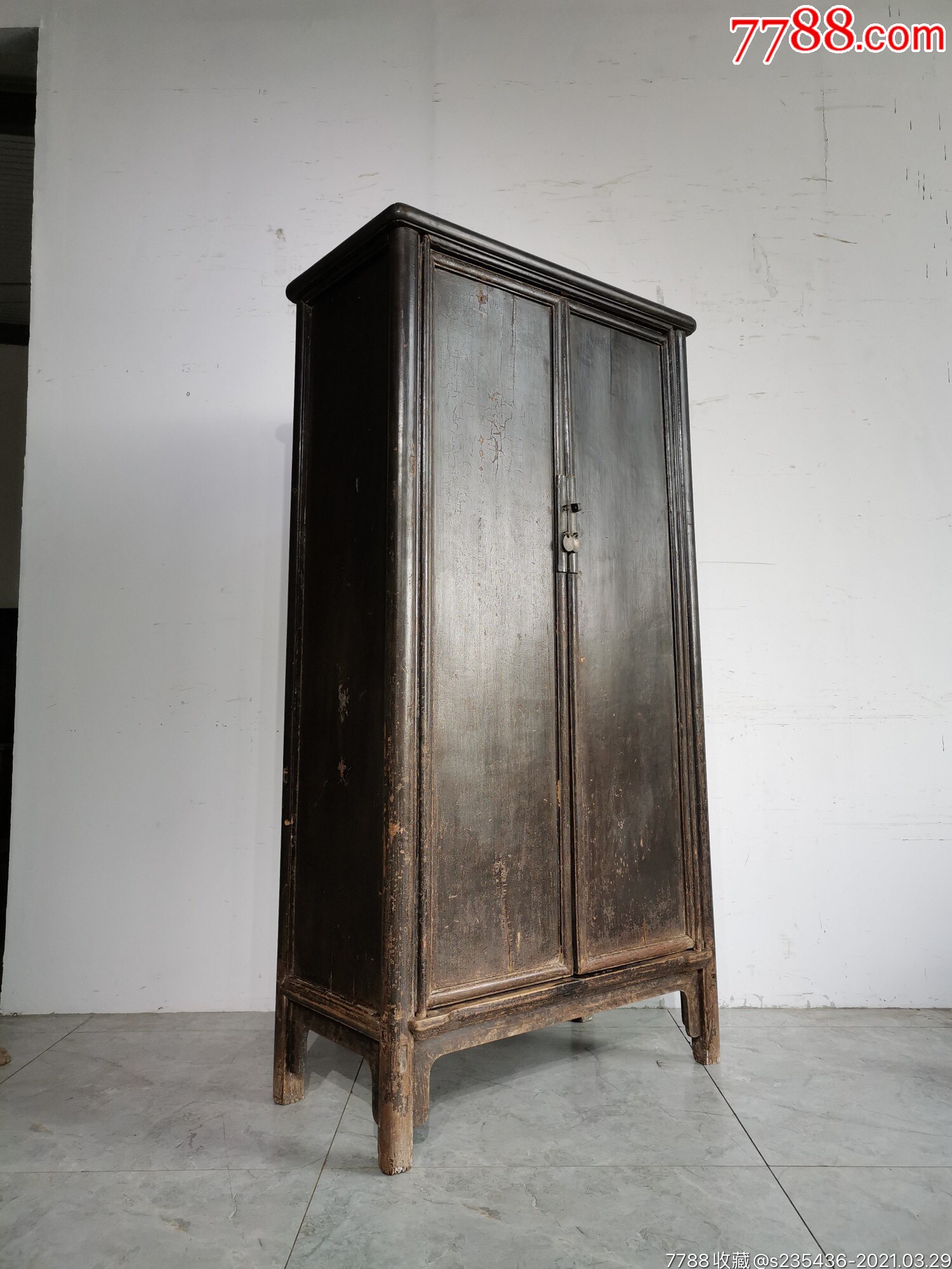 明代楠木圆角面条柜保存完好原装无修配古老沧桑素雅秀美包浆浓郁