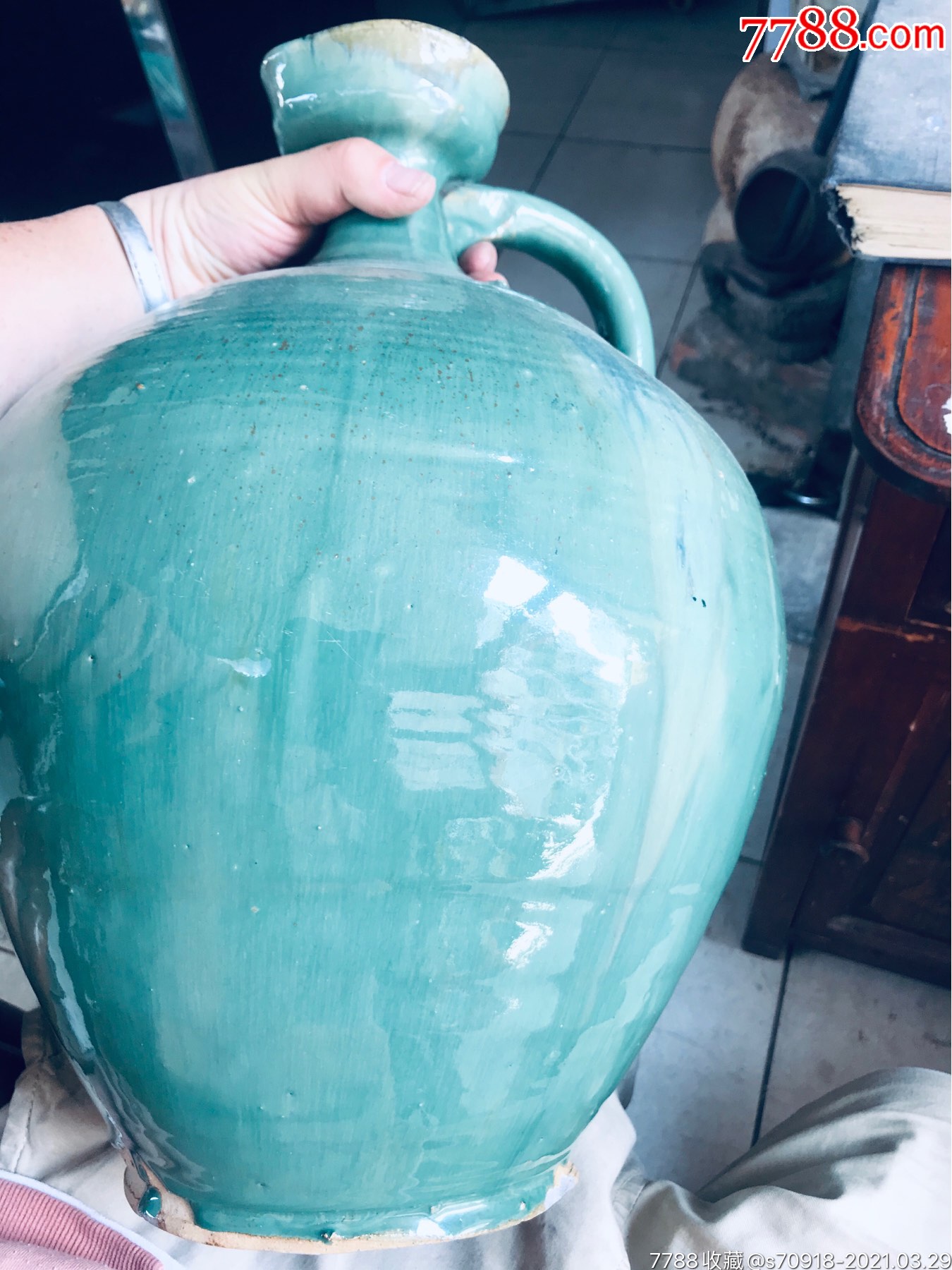 华宁窑大酒罐_绿釉瓷_第2张_7788瓷器