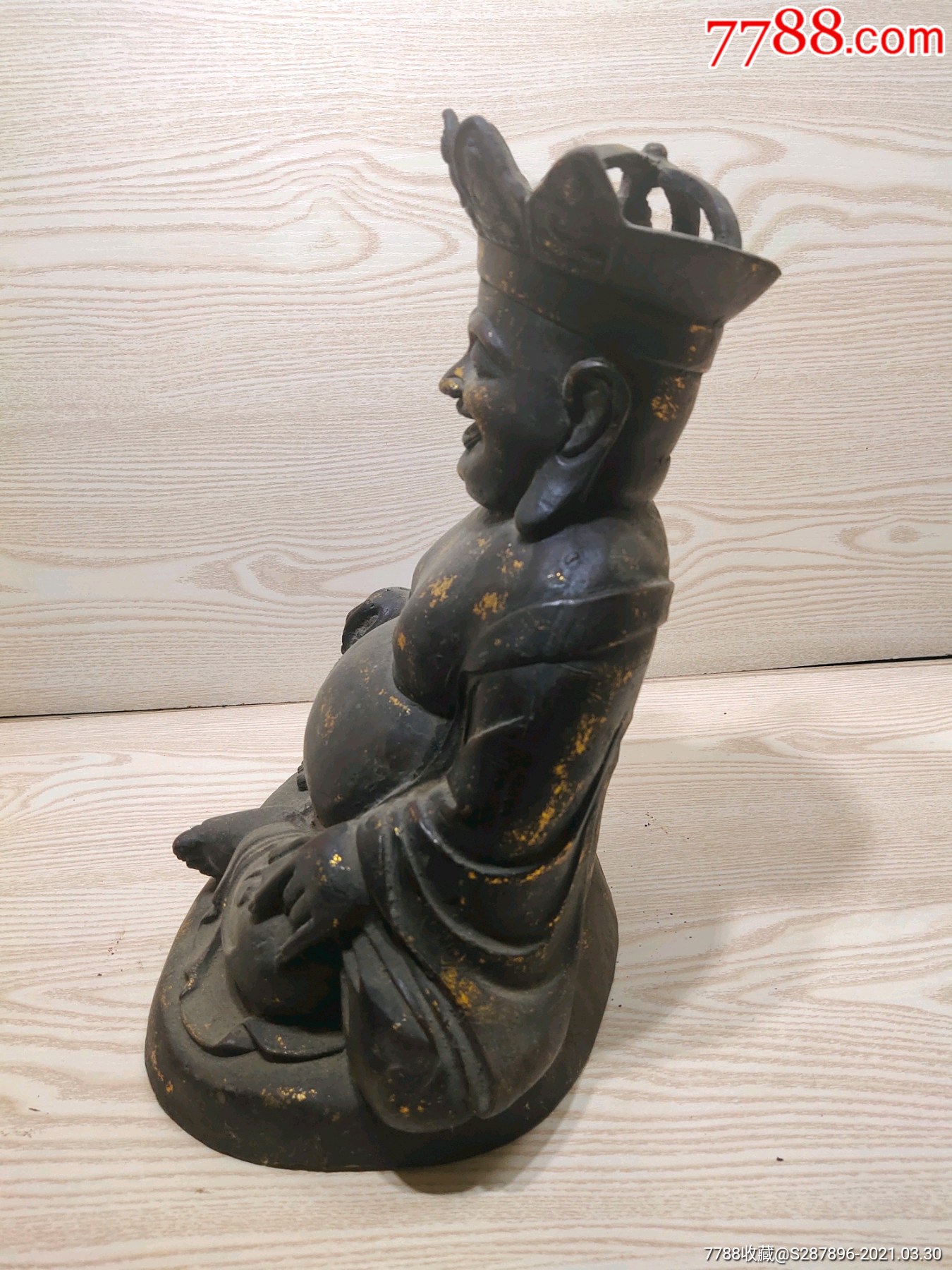 大明清代乾隆,古佛像青铜器,包浆自然老气绣色自然