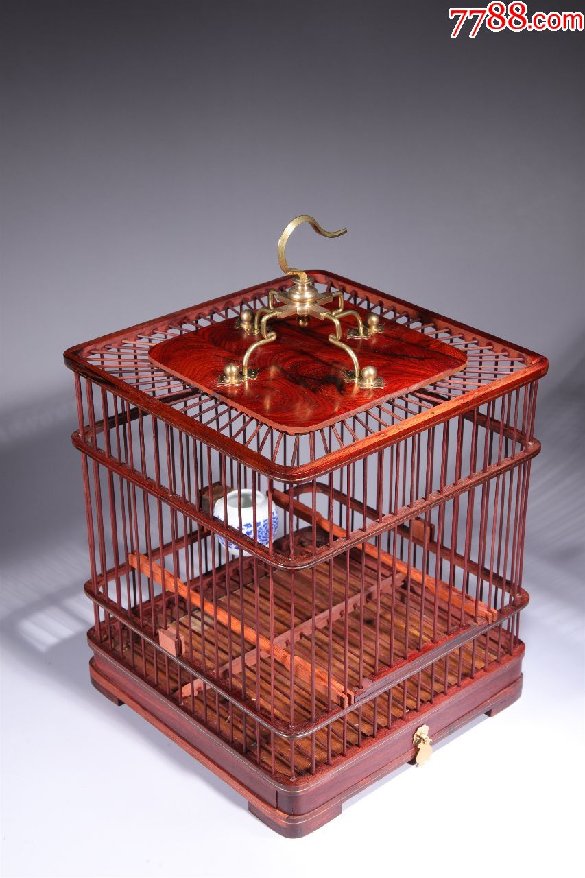 酸枝鸟笼(绣眼鸟笼)尺寸:23x36cm