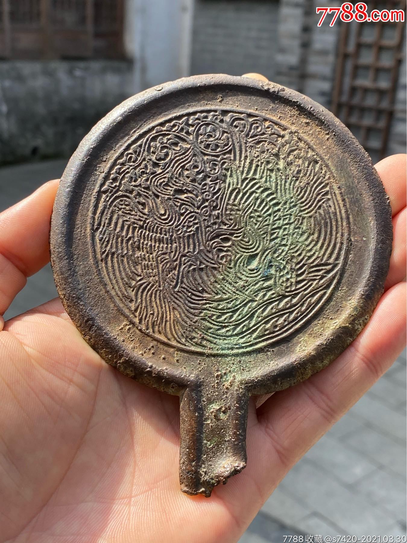 精品,宋代双凤镜-铜镜-7788铜镜收藏