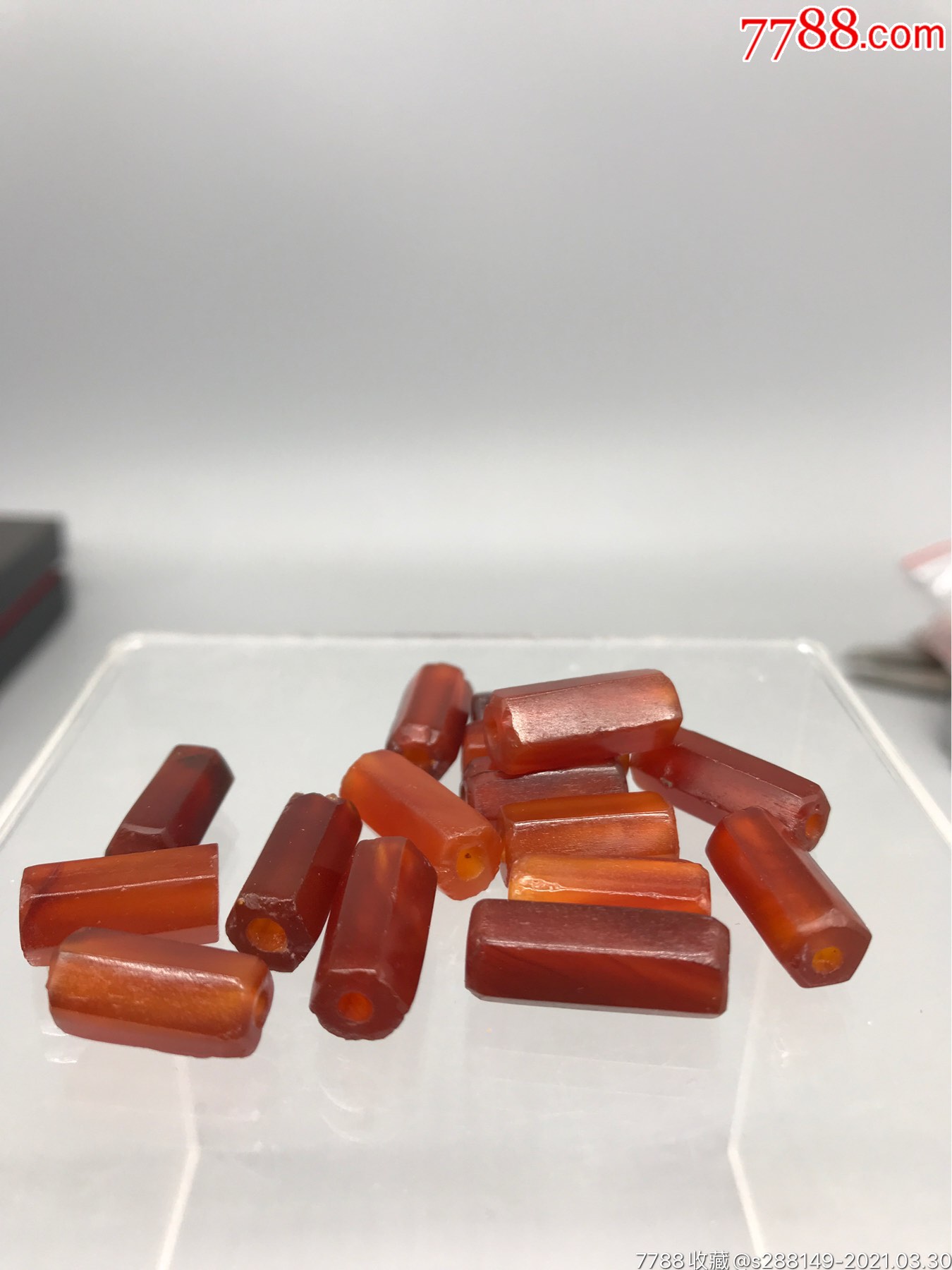 老珠子六棱珠,老玛瑙管