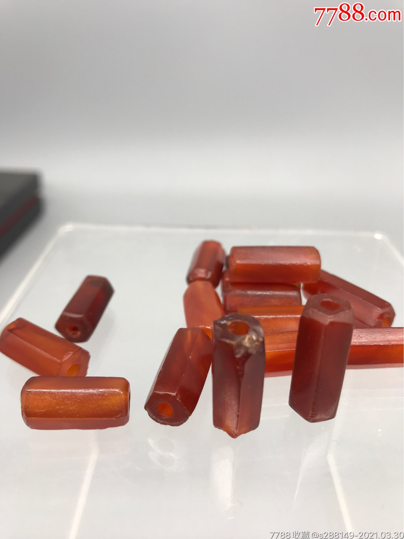 老珠子六棱珠,老玛瑙管