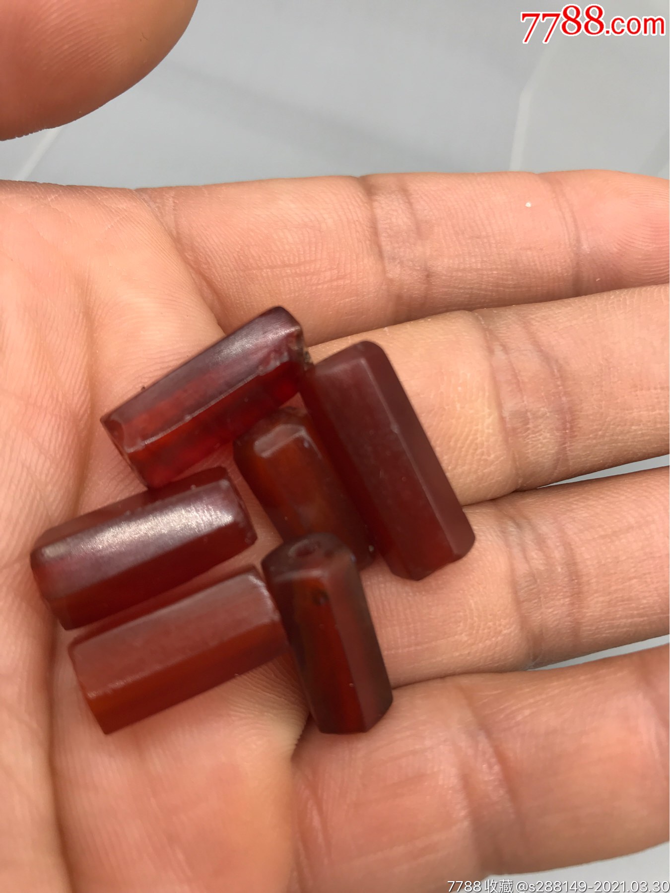 老珠子六棱珠,老玛瑙管