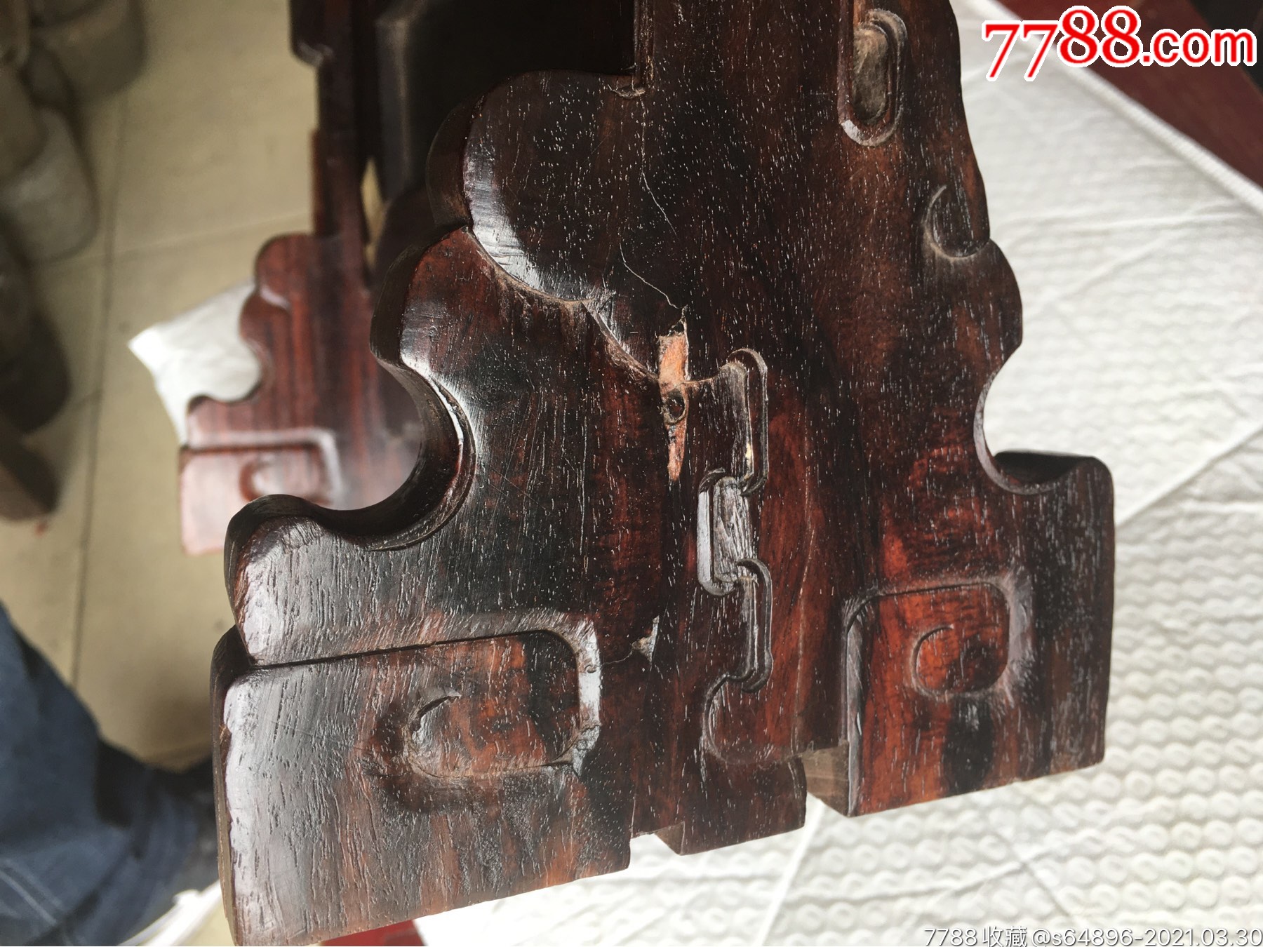 明代海南黄花梨老镜屏