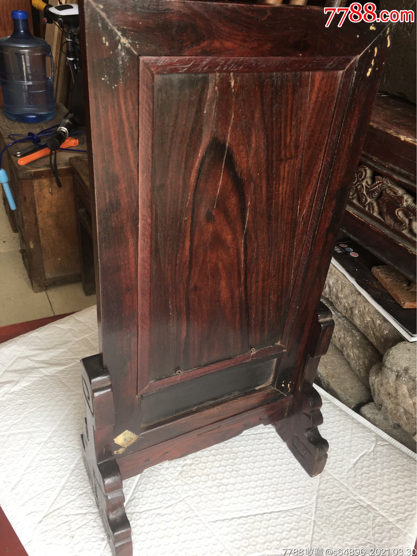 明代海南黄花梨老镜屏