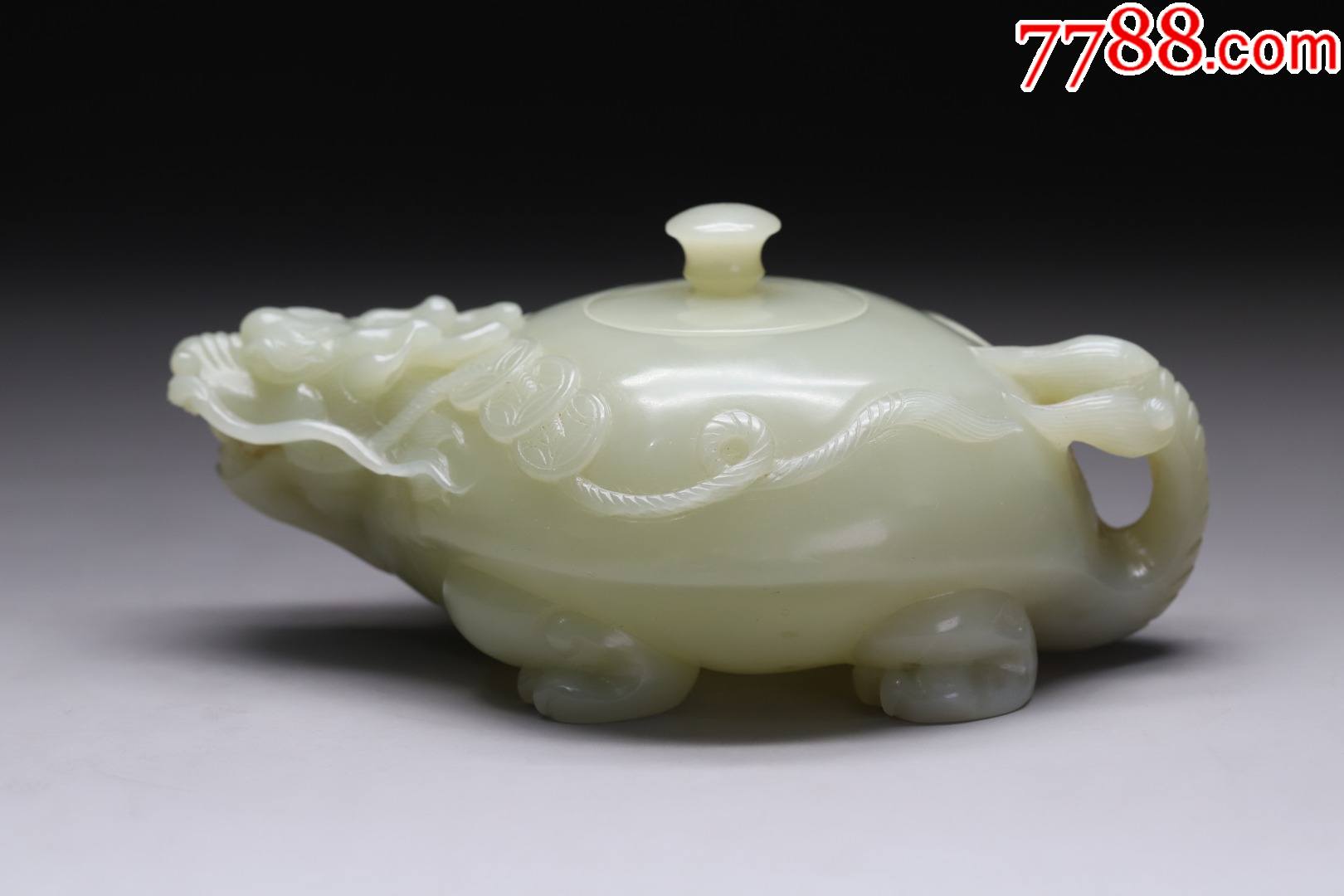回流舊藏和田玉籽料"龙龟玉壶_价格17000元_第1张_7788商城__七七八八