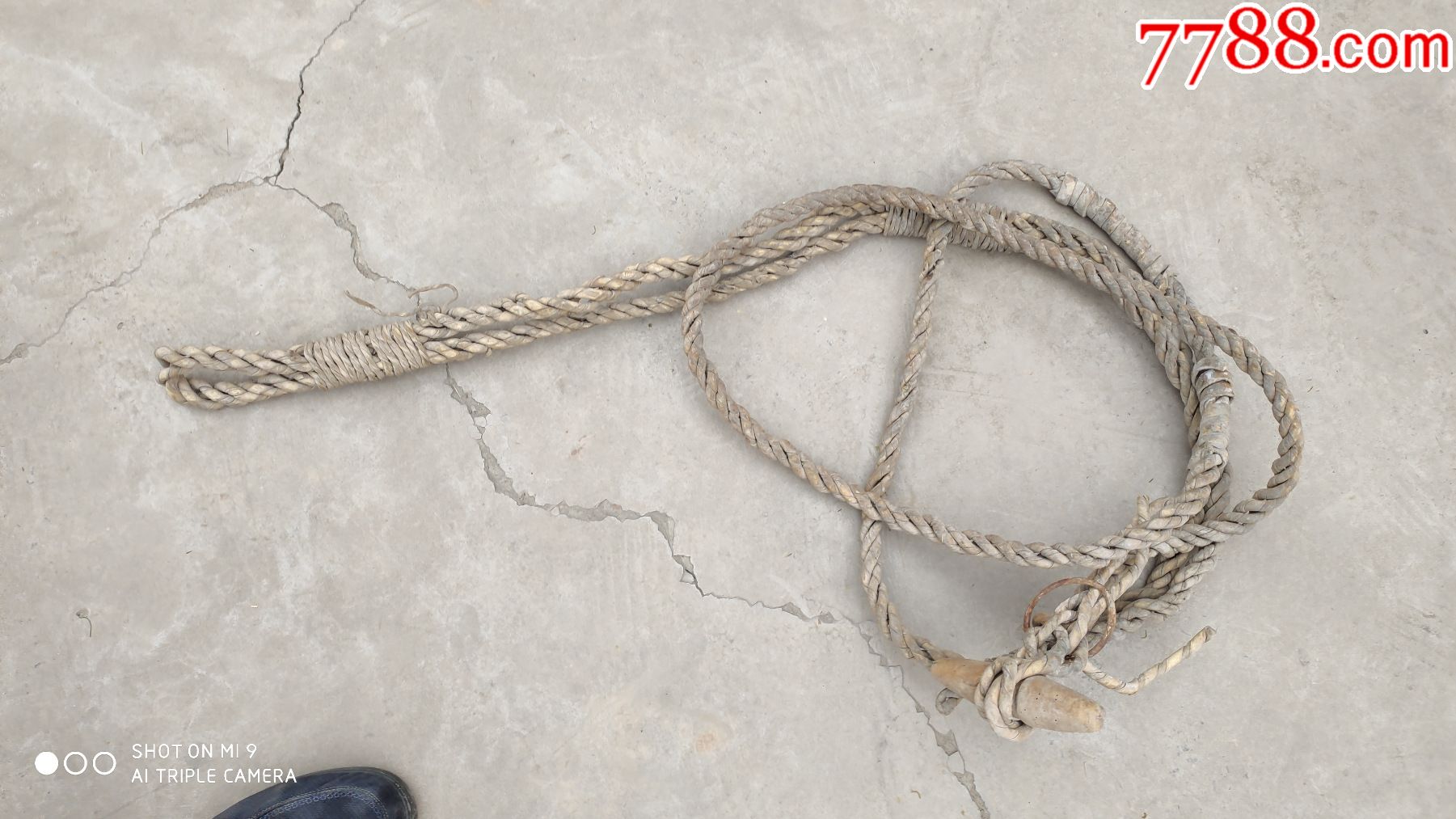 工具用具;车马骡牛配件老牛皮绳子一根