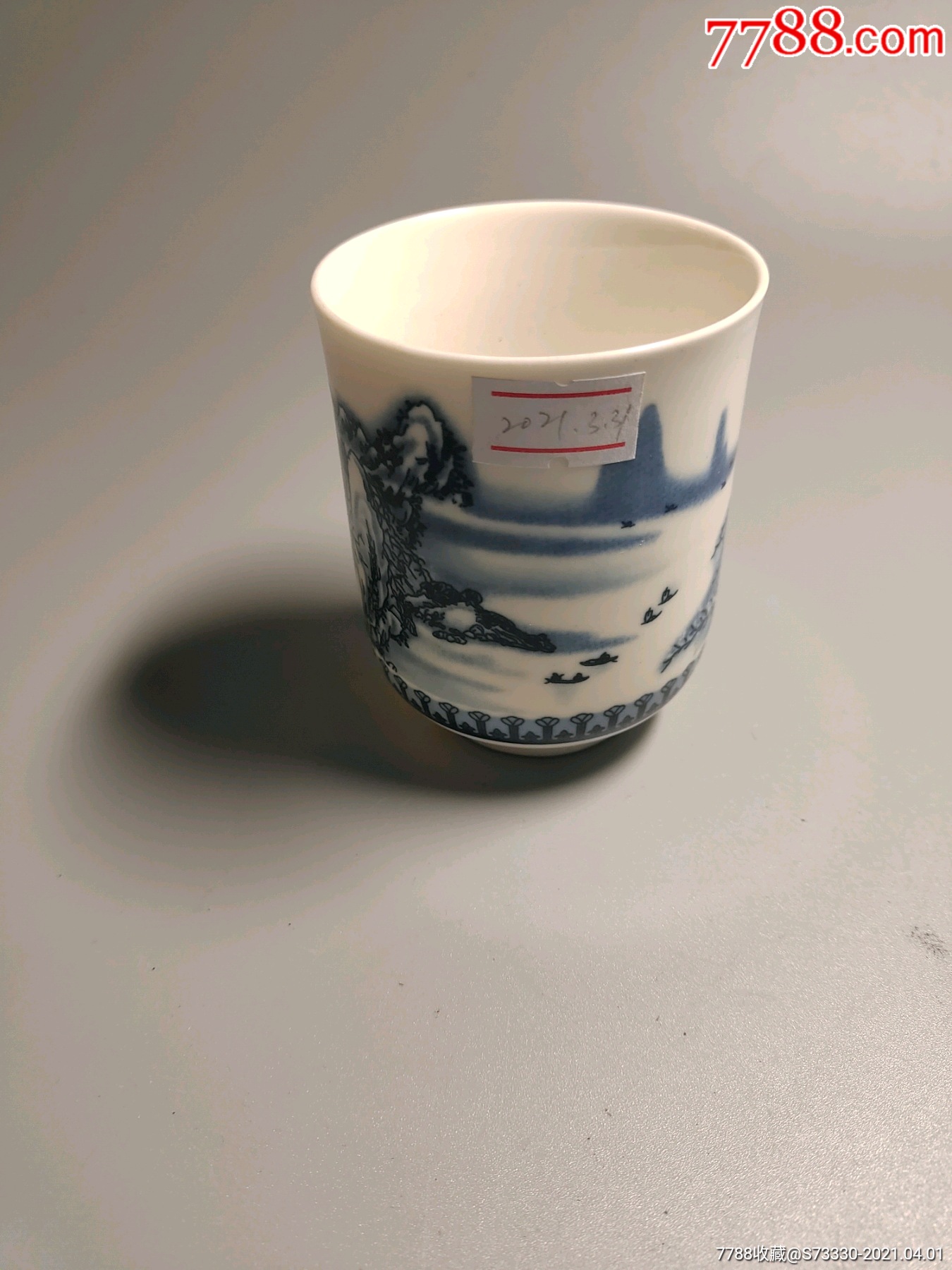 现代景德镇青花小杯子