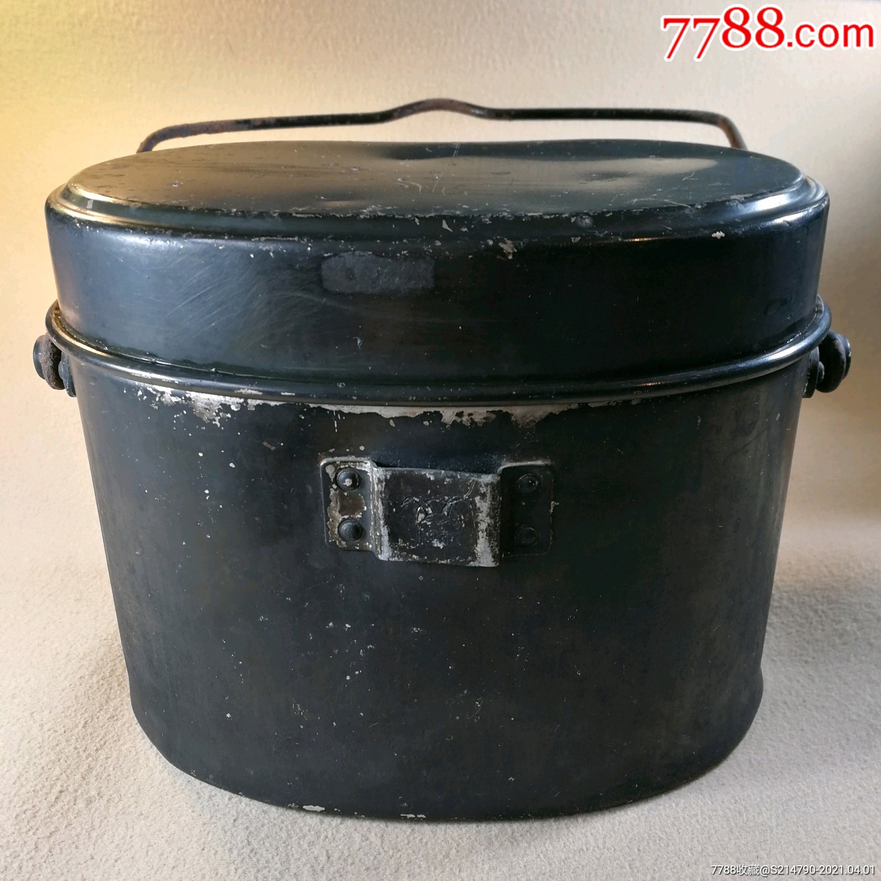 二战时期日本俘虏的老铝饭盒,全品,只有些脱漆,尺寸18*高度14厘米