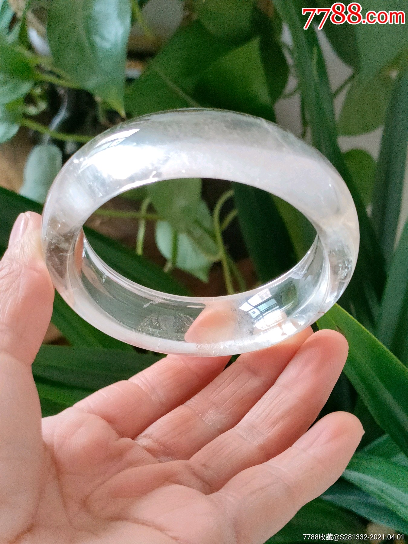 天然白水晶手镯一支