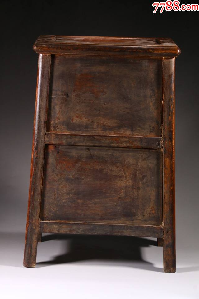 清黄花梨梯形书柜