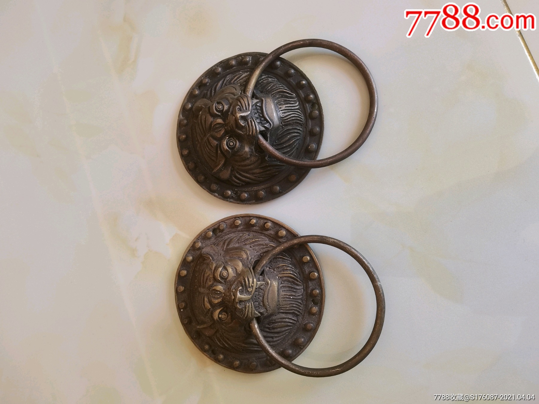 老铜门环一对,_价格150元_第1张_7788商城__七七八八商品交易平台