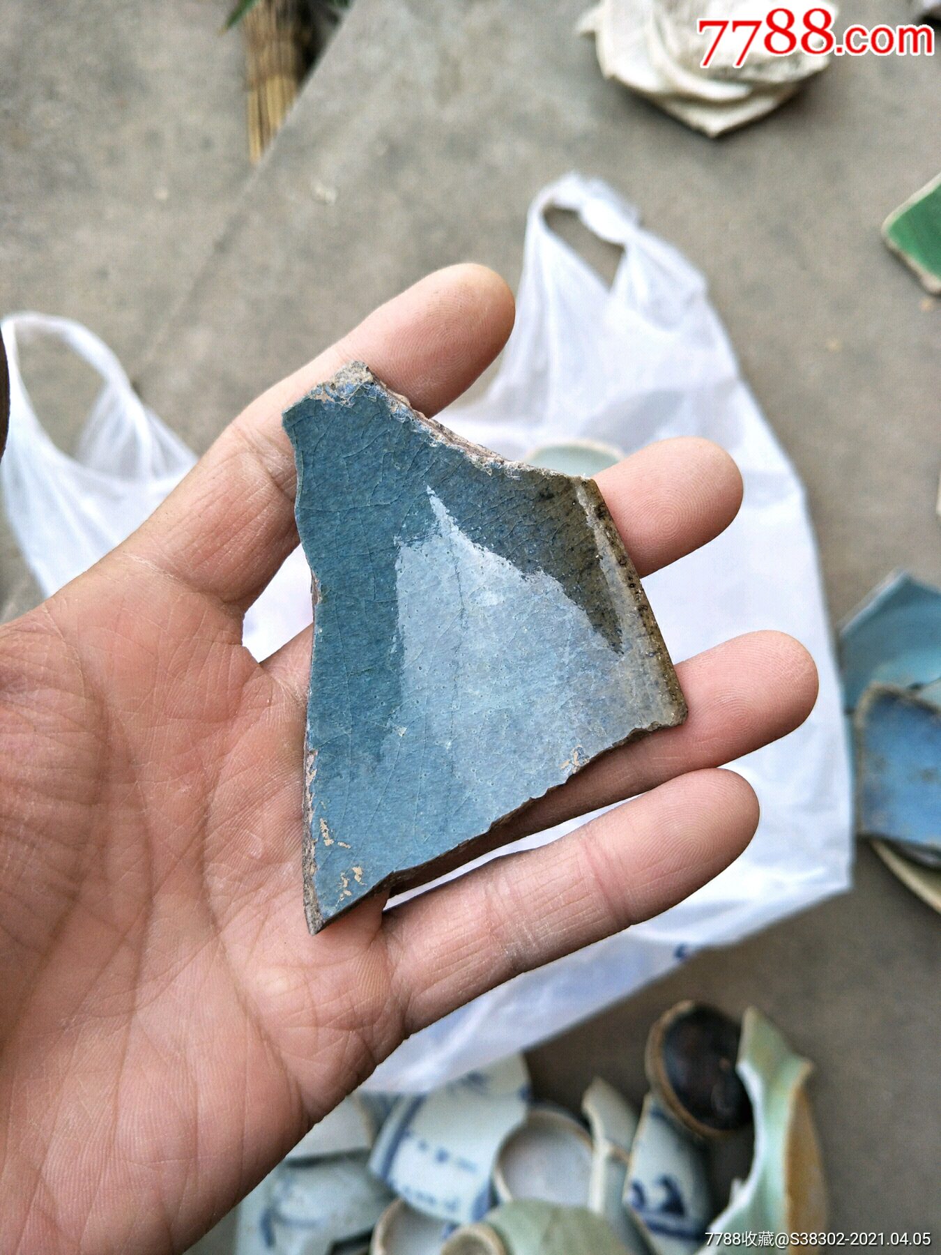 京杭大运河出品宋元钧窑碗瓷片残片临清运河古玩店万枚瓷片标本馆