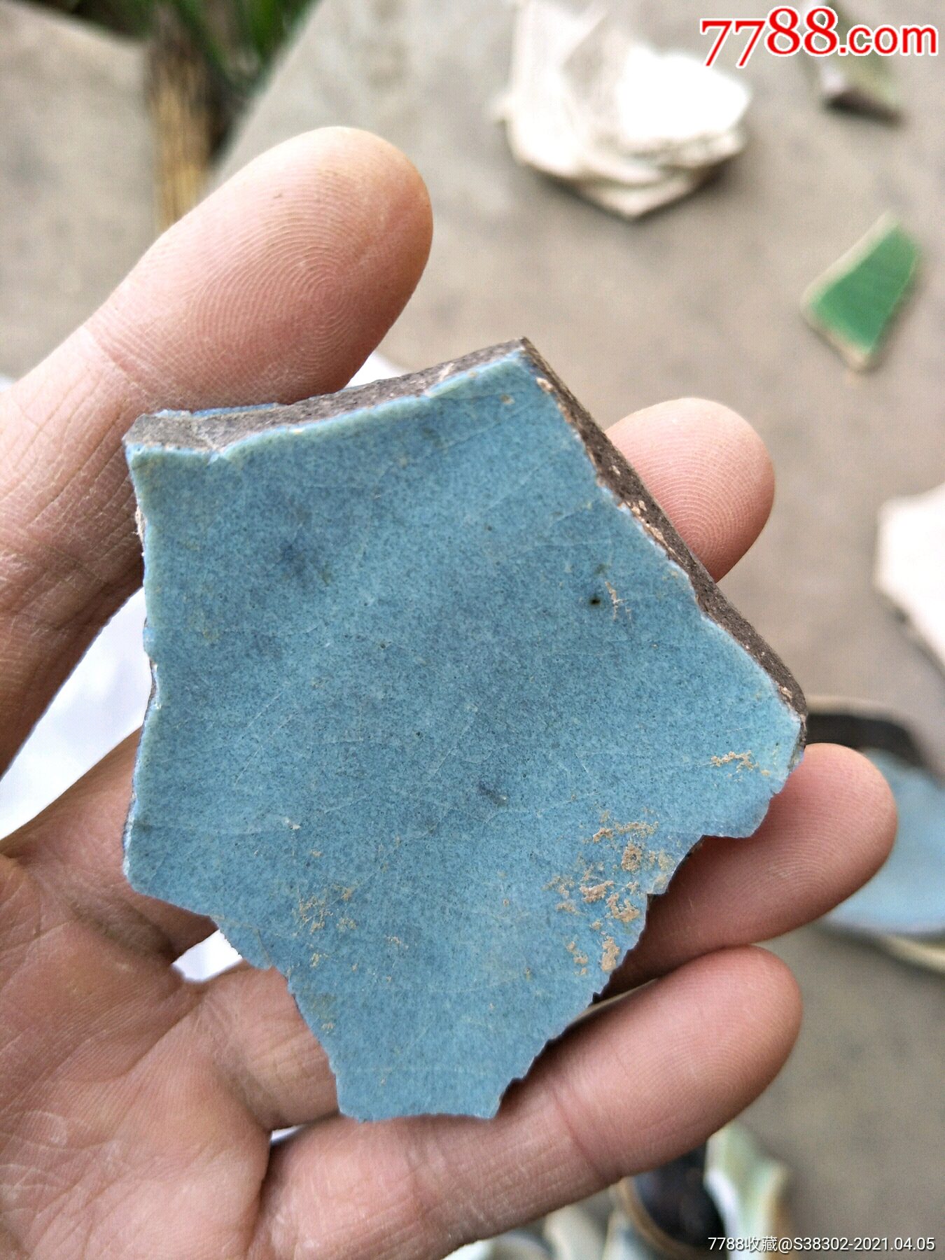 京杭大运河出品宋元钧窑碗瓷片残片临清运河古玩店万枚瓷片标本馆