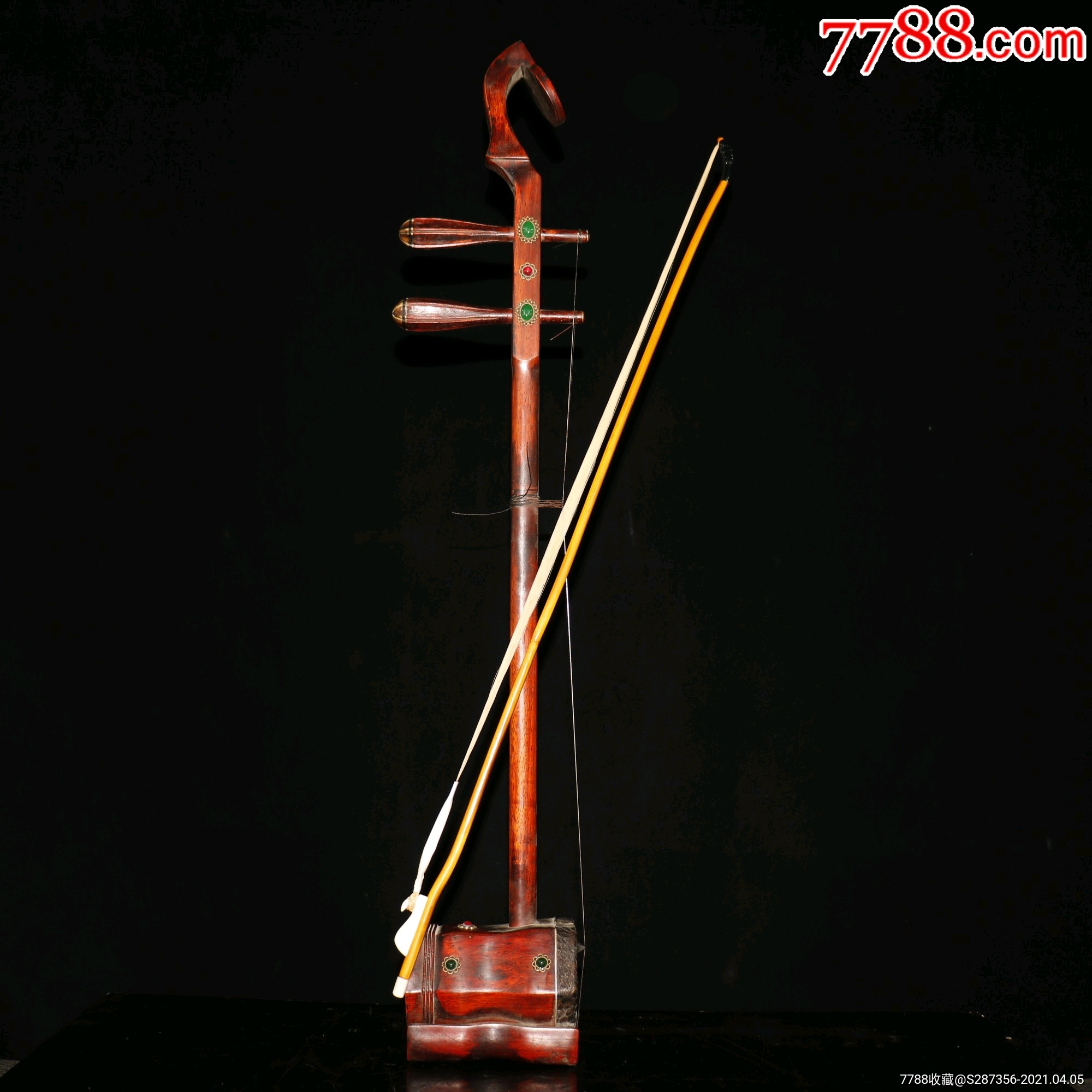 珍藏红木雕刻太极八卦老二胡一把-价格:680元-se79350695-二胡/胡琴