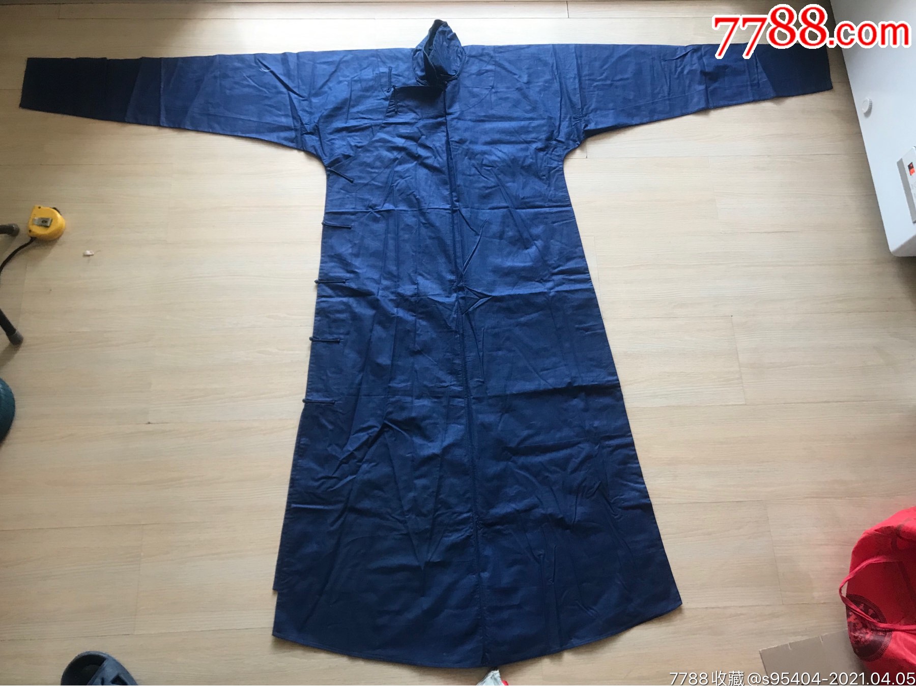 衣长137的清代高领子男士长袍.