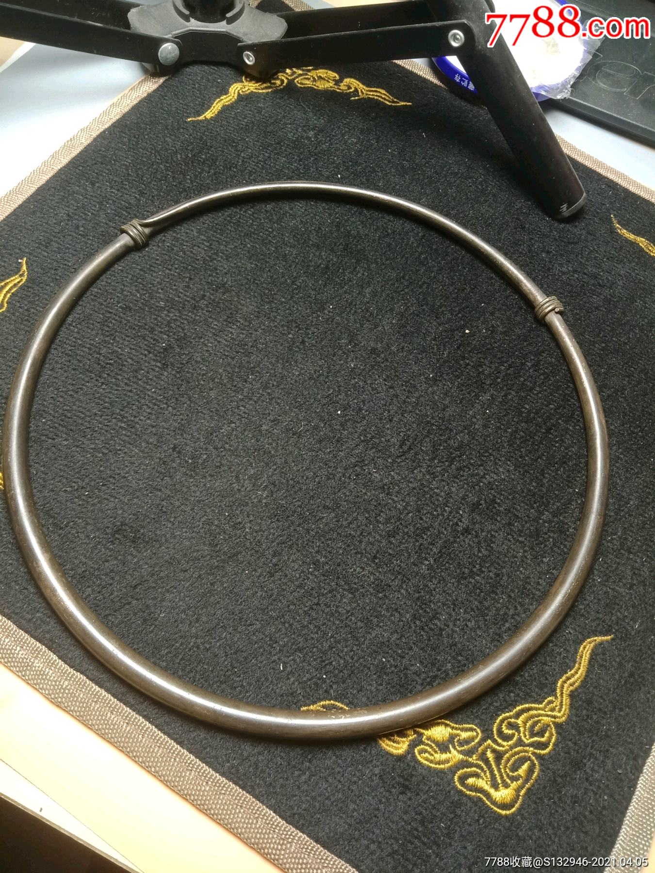 清代民国时期穷人家的孩子戴的铜制项圈