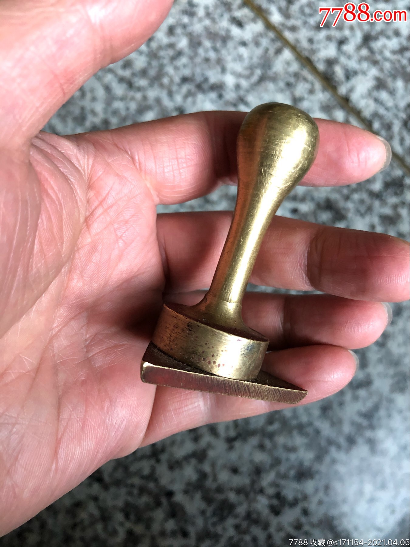 老铜印章三角形收款印