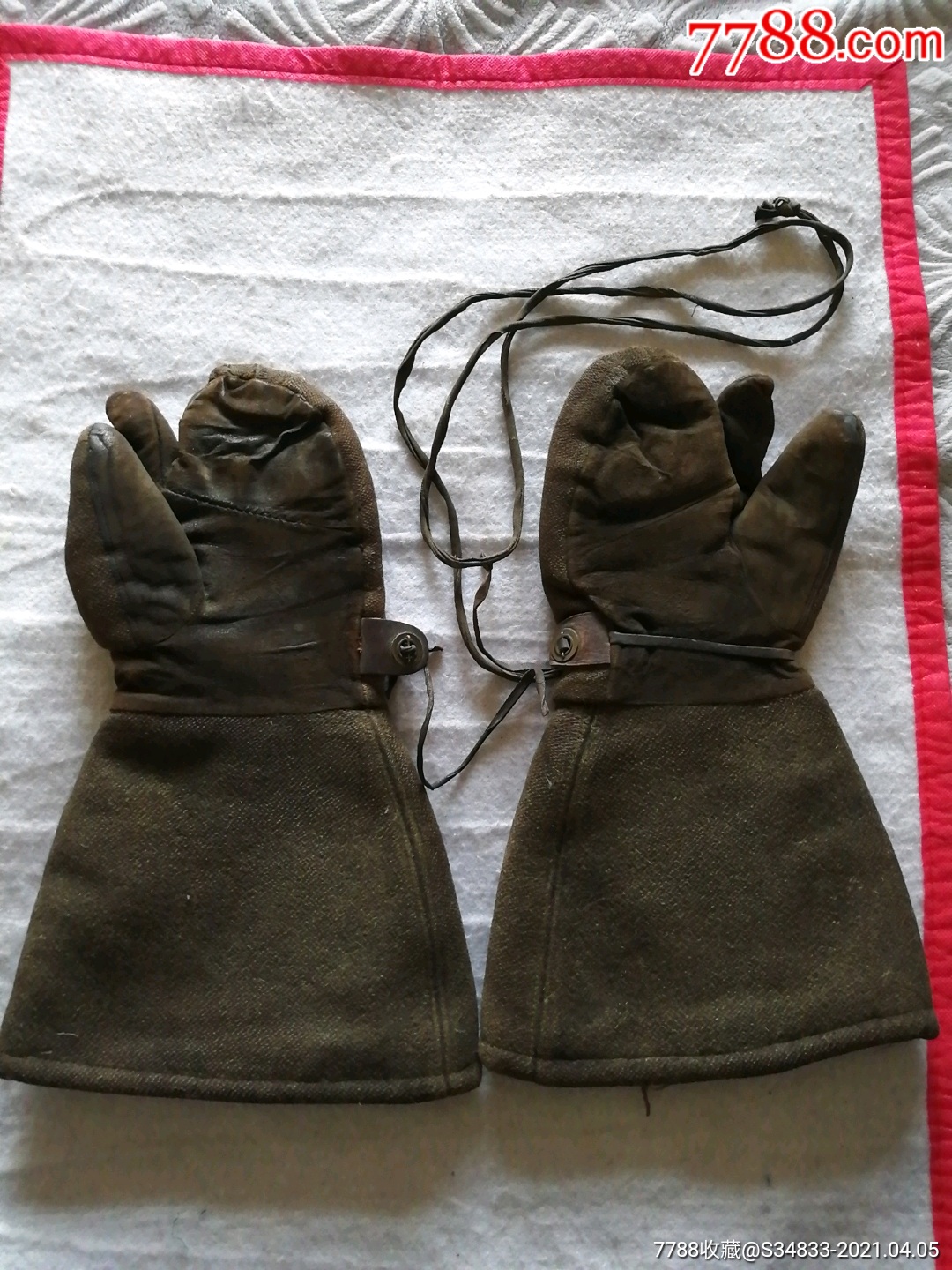 侵华二战日军冬季手套