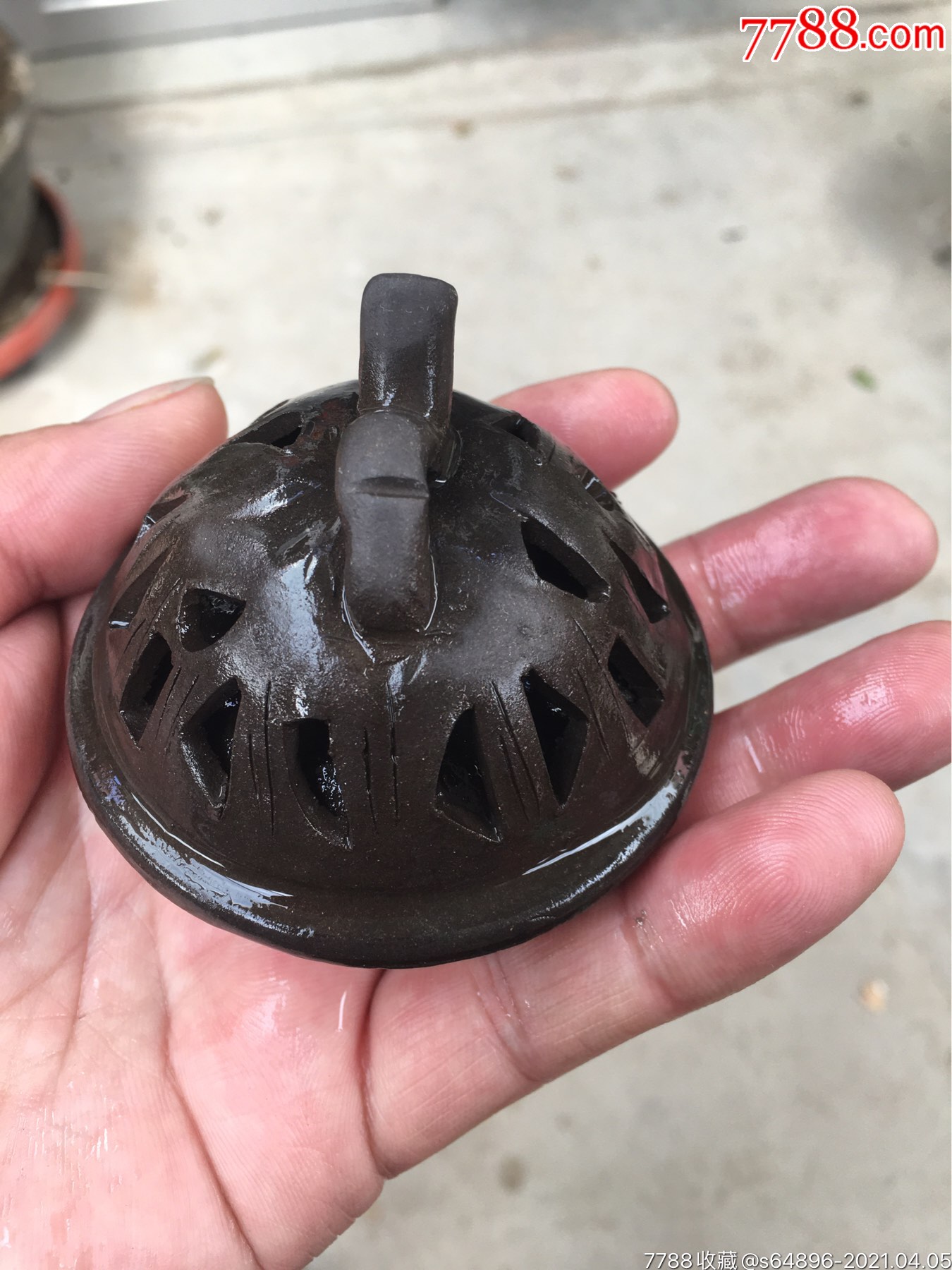 民国美工老紫砂熏炉盖