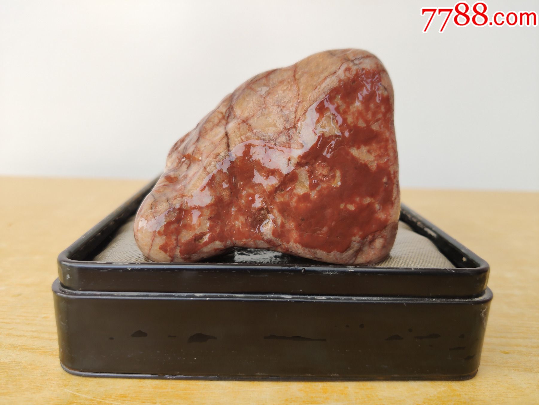 新进洛阳红泥石原石1274色彩亮丽石质细腻