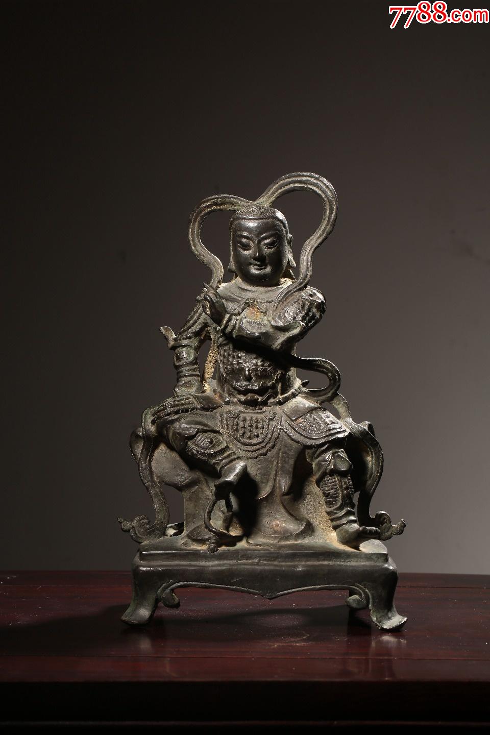 清铜真武大帝坐像-价格:12000元-se79366774-铜像/铜佛像-零售-7788