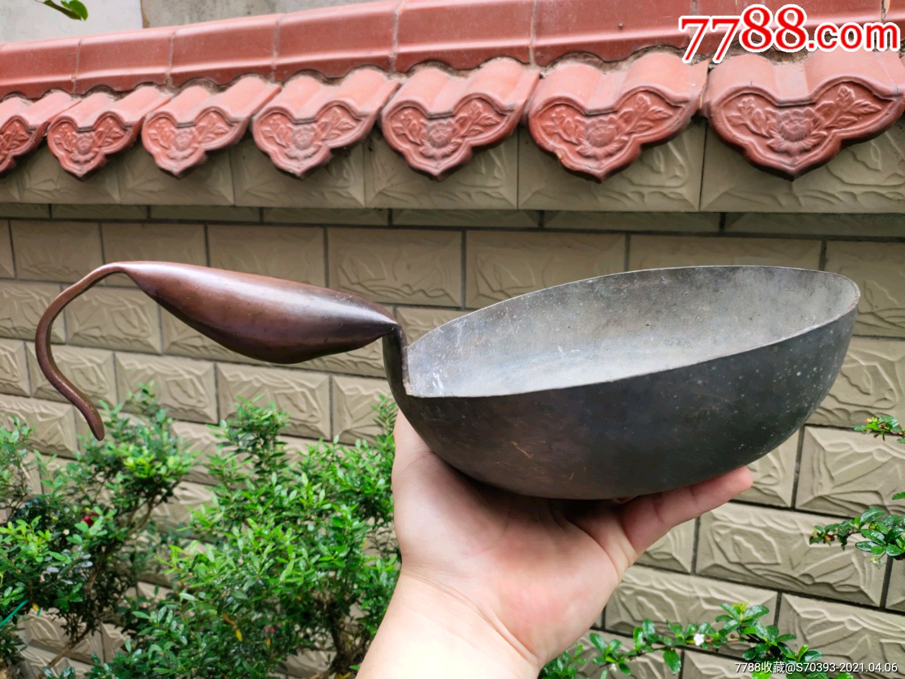 超大清代红铜铜勺子厚重2斤左右