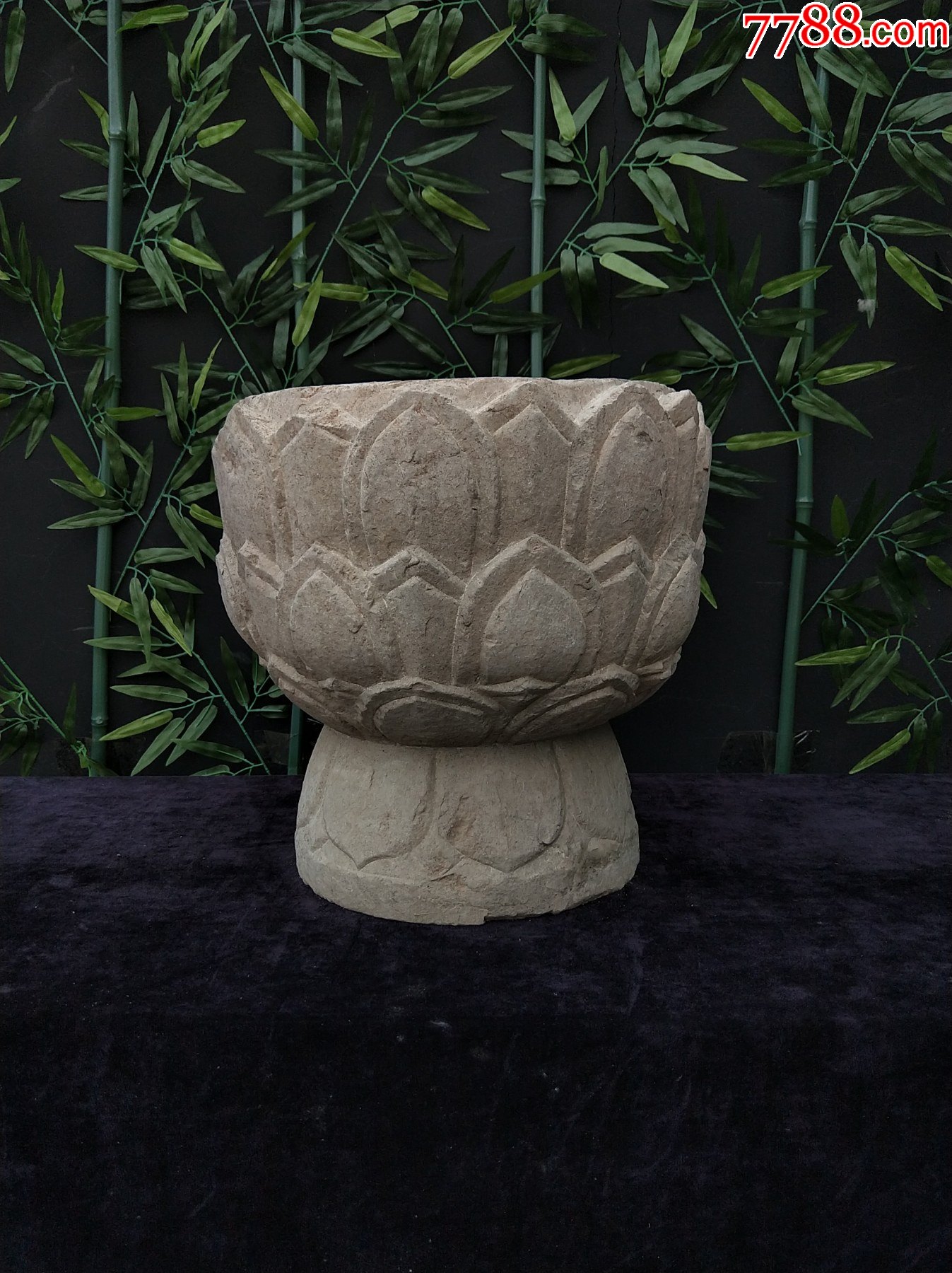 太湖石莲花石盆