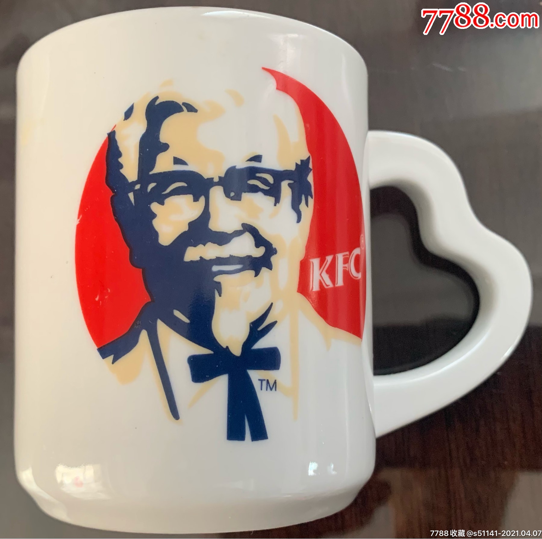 肯德基kfc纪念品青岛肯德基十周年19932003马克杯未用
