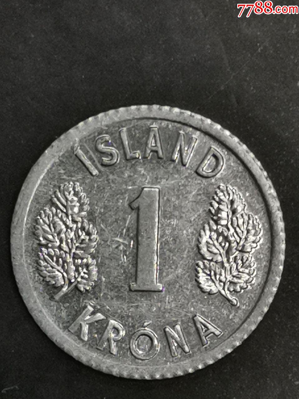 冰岛1977年1克朗-外国钱币-7788收藏