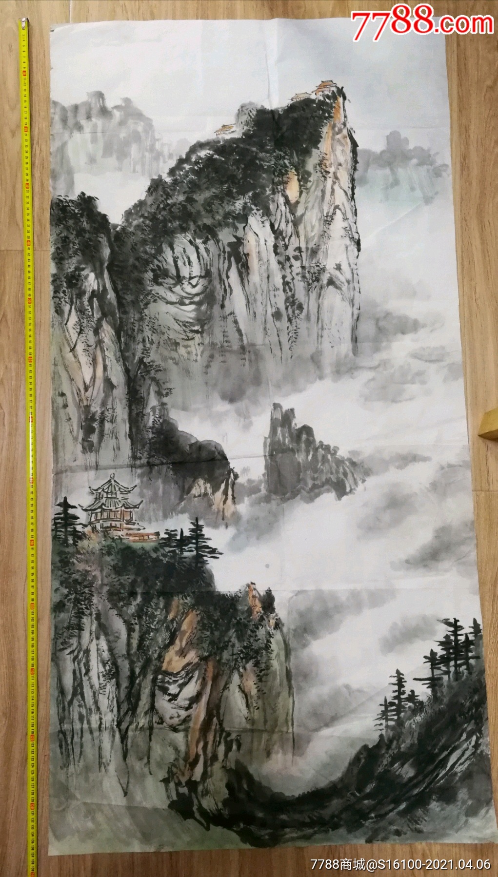 国画峨眉山金顶图