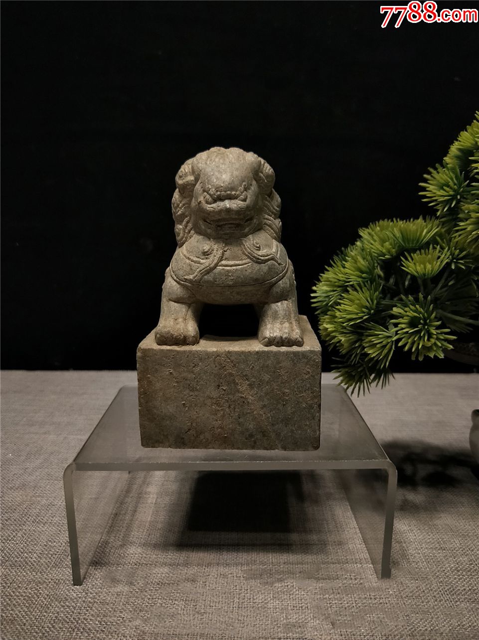 精美青石案头狮子镇纸摆件-石狮/石雕塑-7788商城__七七八八商品交易