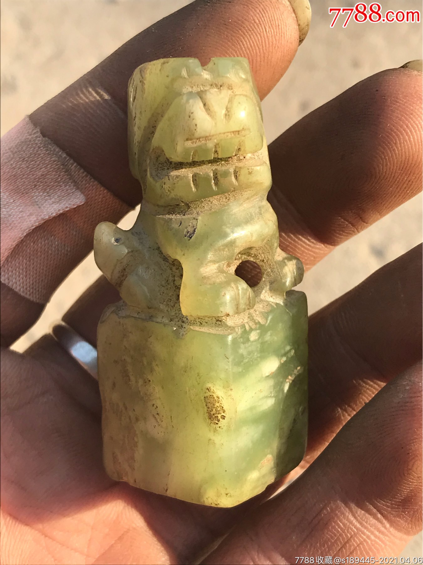 八十年代岫玉印章,品相如图保真保老不议价