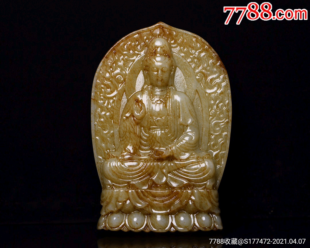 和田玉观音摆件