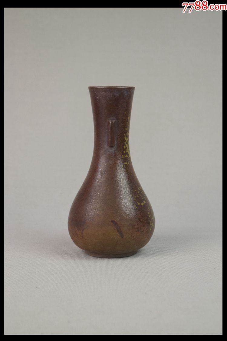 日本古董备前烧木村陶峰作花瓶花插古朴自然温暖寂静装饰摆件礼品