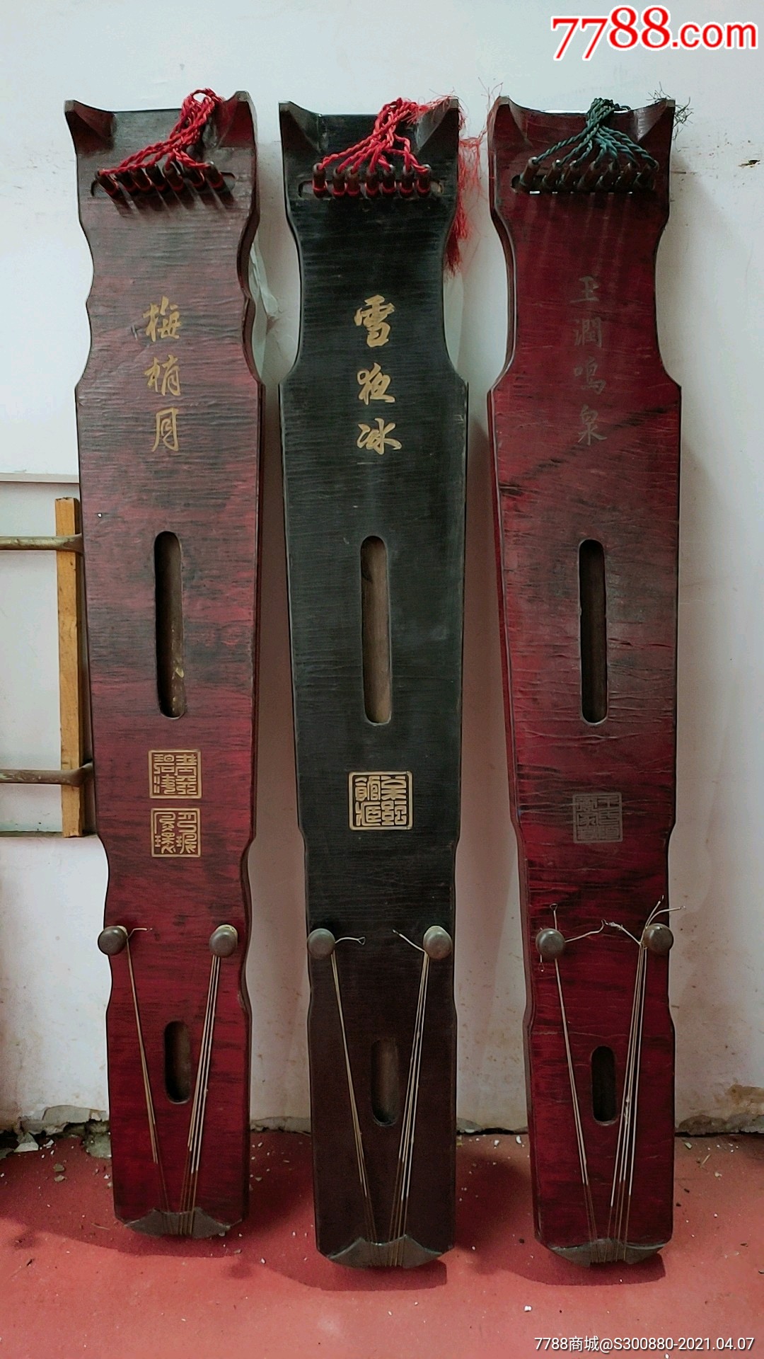 批发桐木手绘古琴