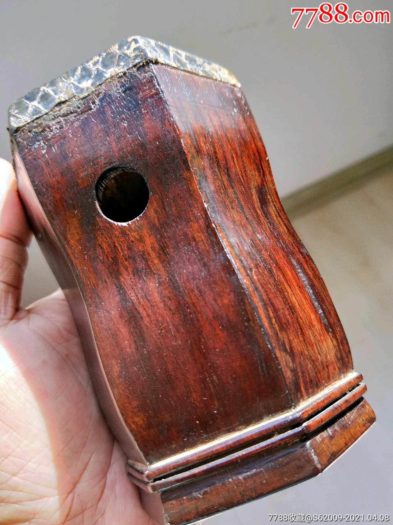 清代好品海南黄花梨木京二胡琴筒