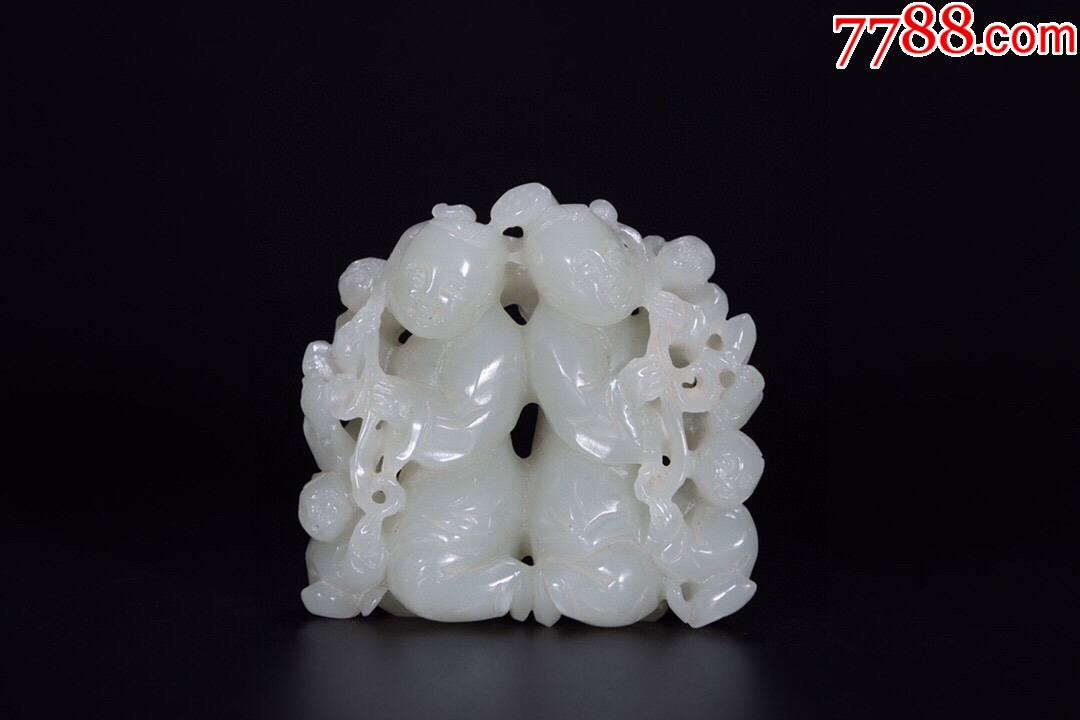 和田玉和合二仙