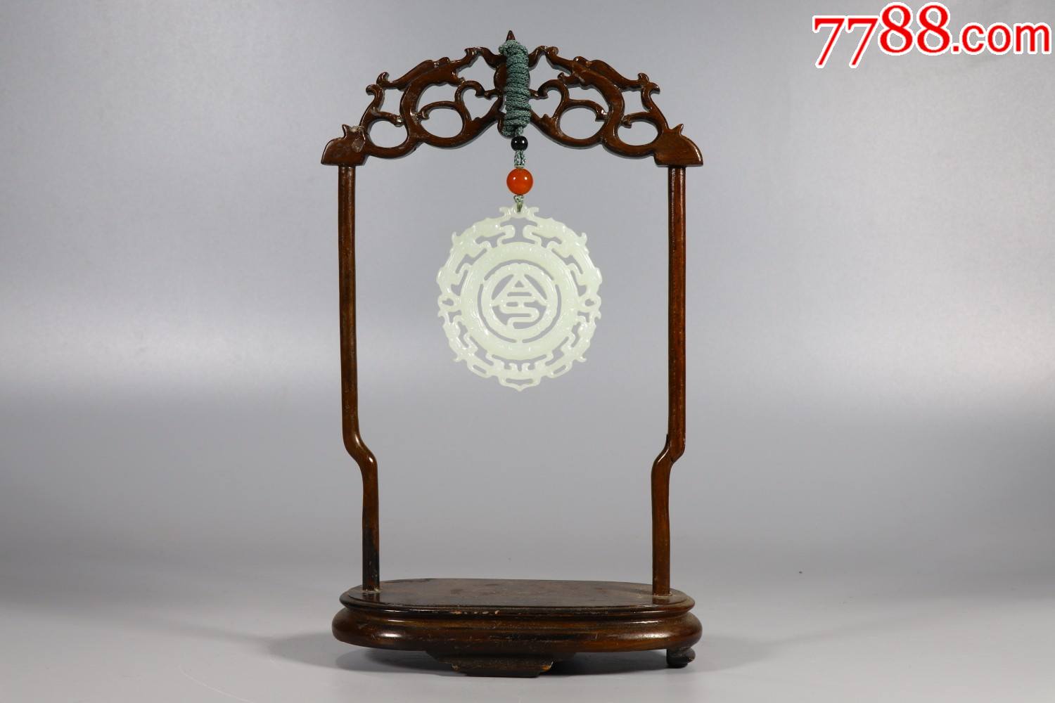 和田白玉螭龙纹令牌